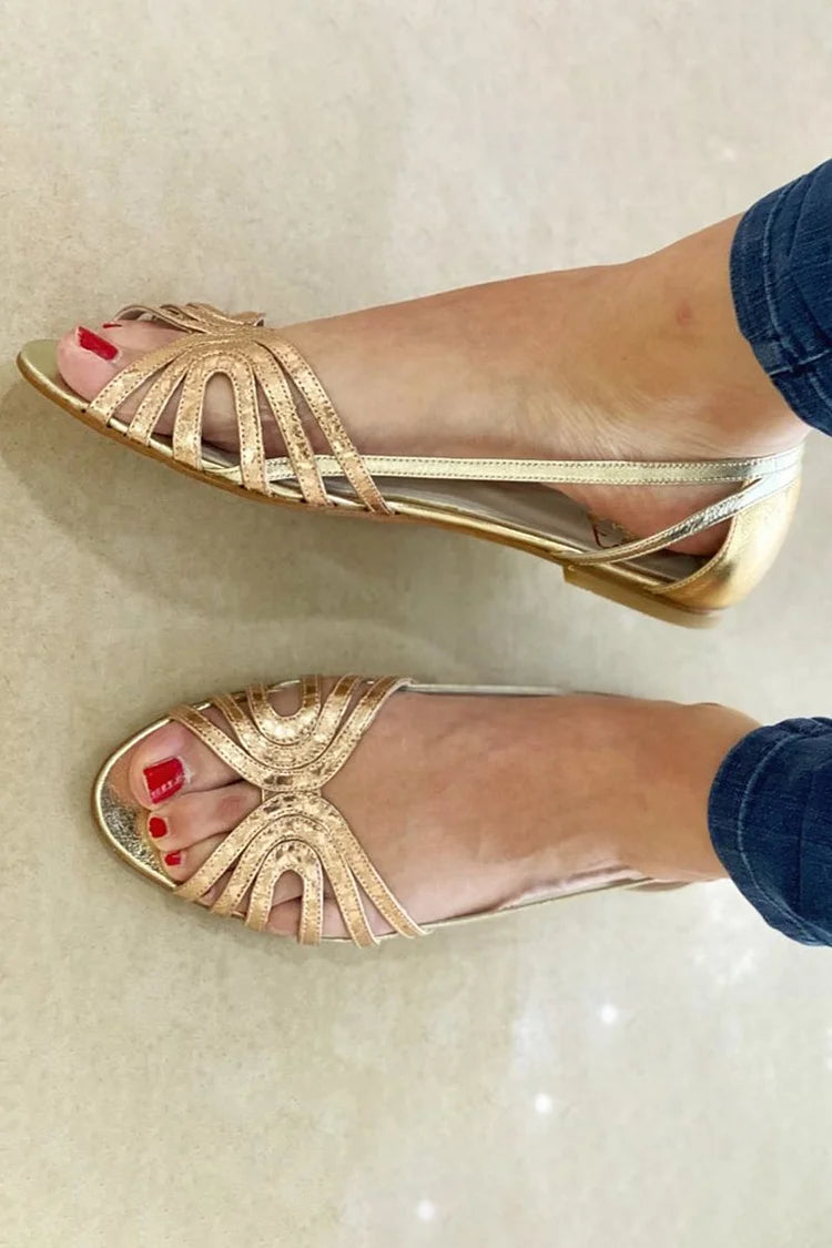 Leonora | Golden Summer Light Sandals