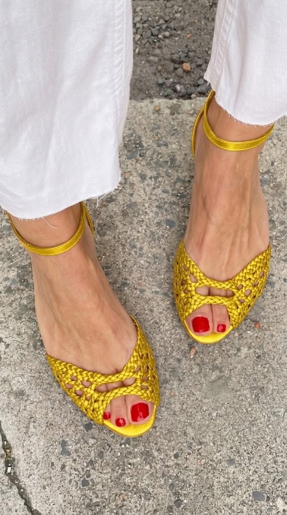 Isa | Braided Gold Sandals