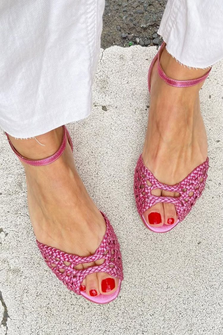 Isa | Braided Gold Sandals