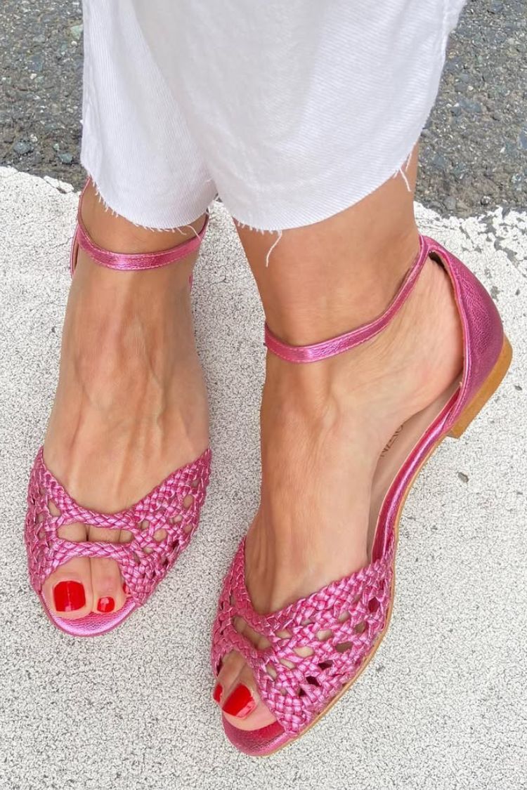 Isa | Braided Gold Sandals