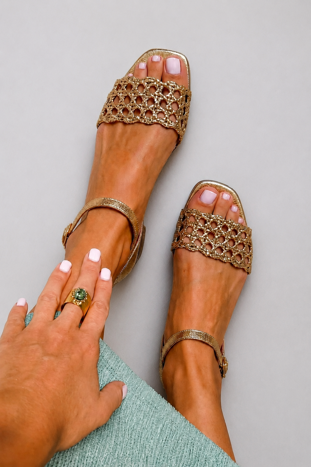 Aurora | Golden Summer Charm Sandals