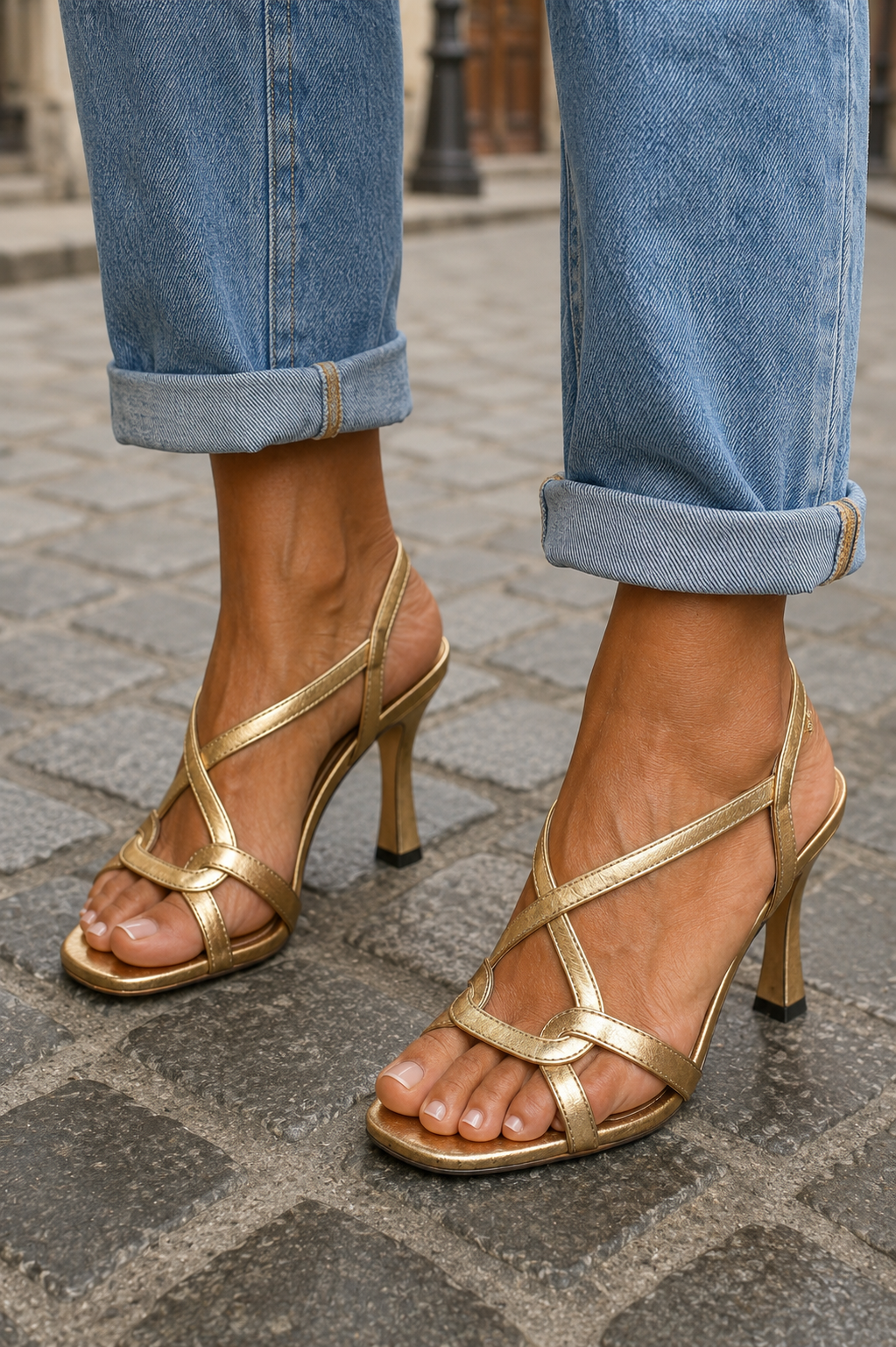 Elisabeth | Golden Sandals Summer Charm
