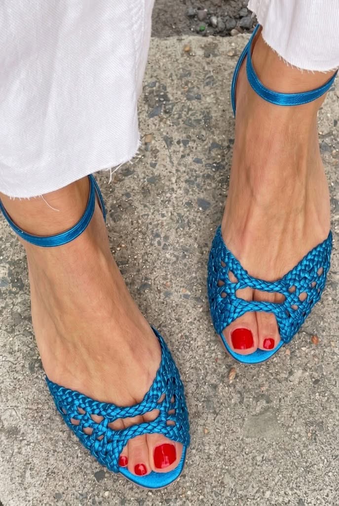 Isa | Braided Gold Sandals